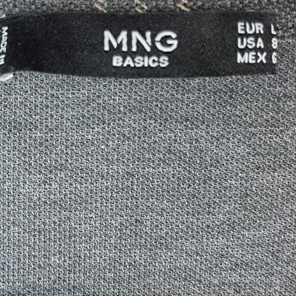 MNG Basics Plaid Short Dress Charcoal Gray Size 8 - Picture 3 of 10
